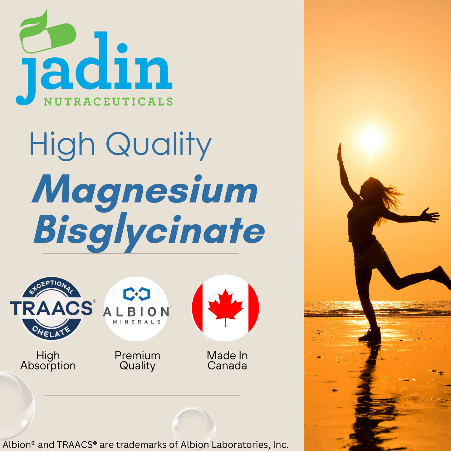Magnesium Bisglycinate 500 mg – 100% Pure – No Fillers – Non-Buffered – 90 Vegetable Capsules