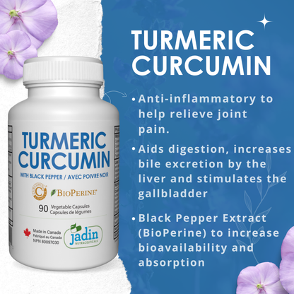 Organic TURMERIC + CURCUMIN (C3 Complex) + BLACK PEPPER (BioPerine) – 90 Vegetable Capsules