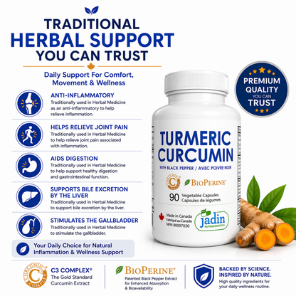 Turmeric + Curcumin (C3 Complex) + Black Pepper (BioPerine) – 90 Vegetable Capsules