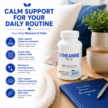 L-THEANINE 250 mg – Pure – No Fillers – 120 Vegetable Capsules