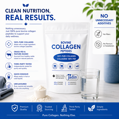 Hydrolyzed Bovine Collagen Peptides Powder 600 g (60 Servings) - 100% Pure Collagen