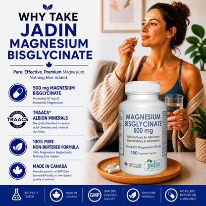 Magnesium Bisglycinate 500 mg (Albion TRAACS®) – 100% Pure – Non-Buffered