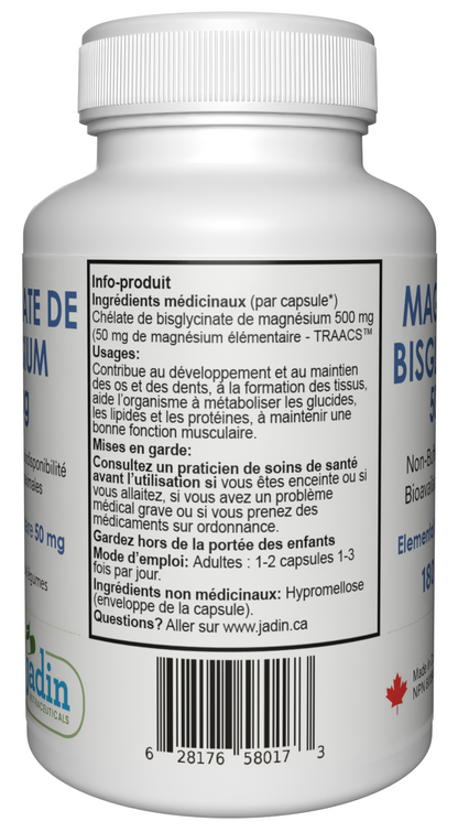 Magnesium Bisglycinate 500 mg (Albion TRAACS®) – 100% Pure – Non-Buffered