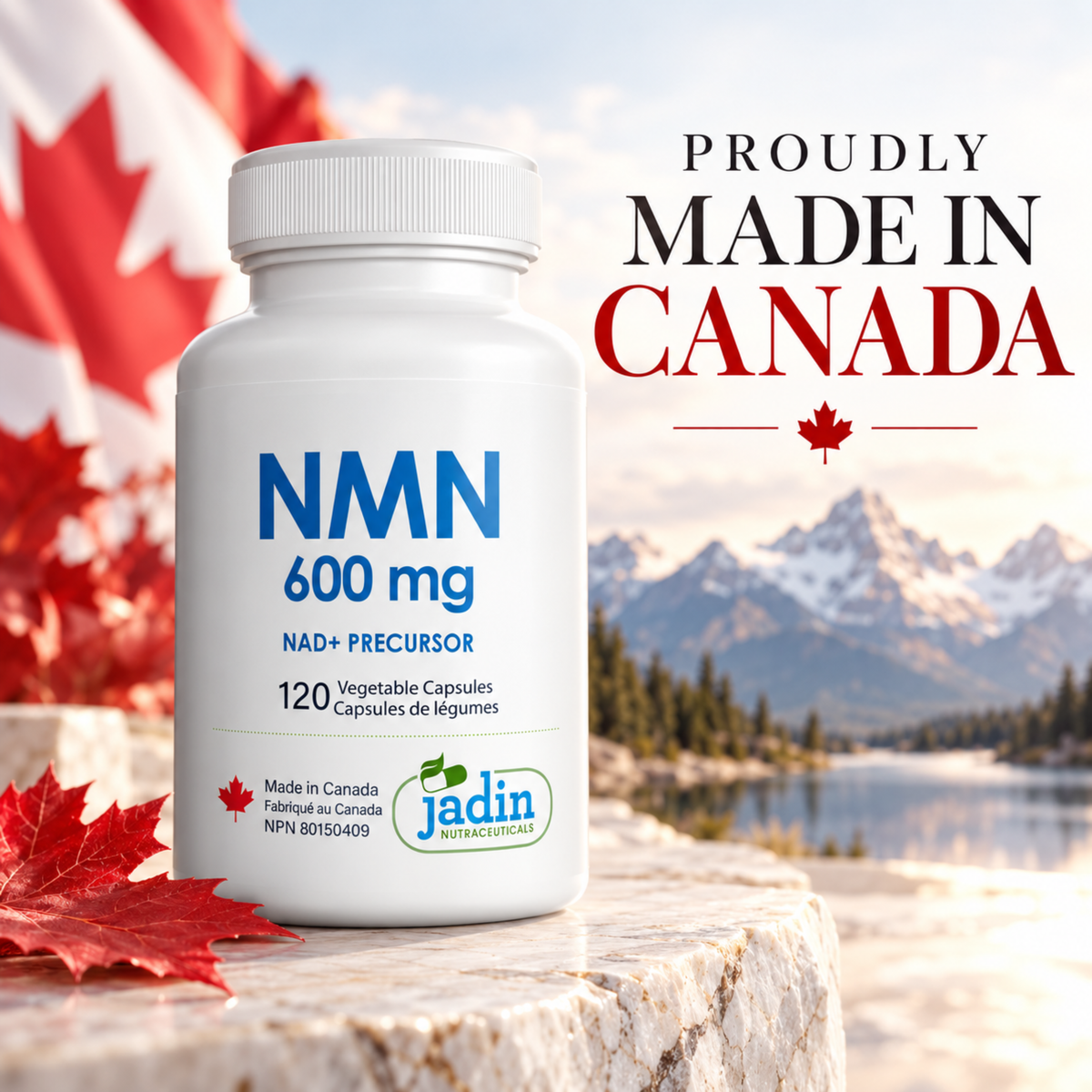 NMN Supplement 600 mg - 120 Vegetable Capsules