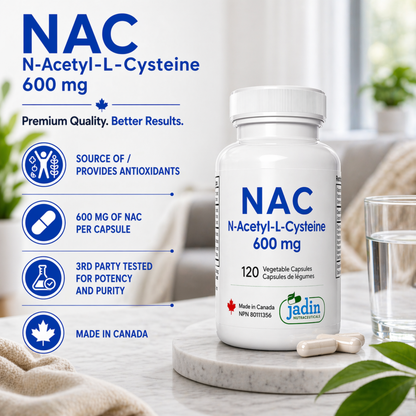 NAC (N-Acetyl-L-Cysteine) 600 mg 120 Vegetable Capsules