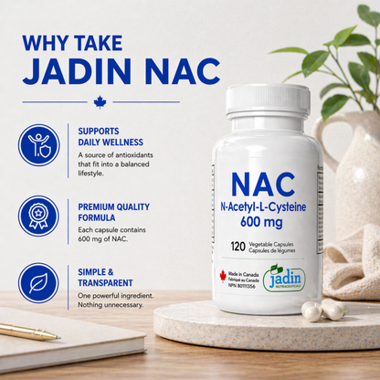 NAC (N-Acetyl-L-Cysteine) 600 mg 120 Vegetable Capsules