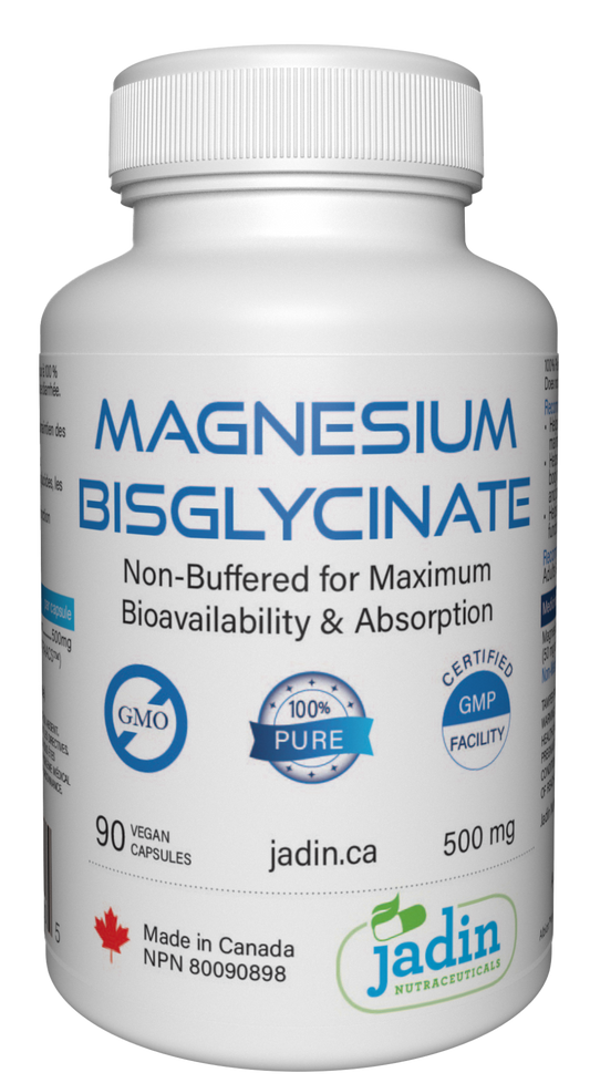 Magnesium Bisglycinate 500 mg – 100% Pure – No Fillers –   Non-Buffered – 90 Vegetable Capsules