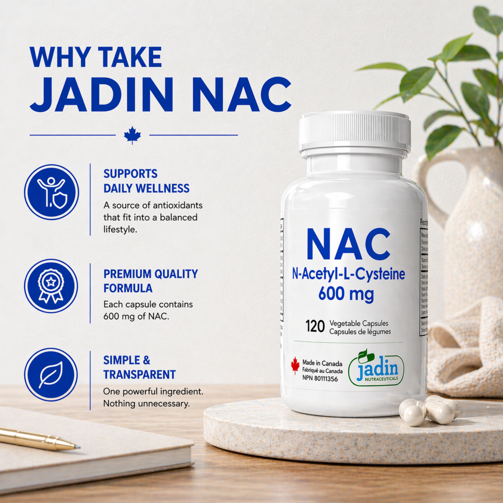 daily wellness premium quality nac simple and transparent