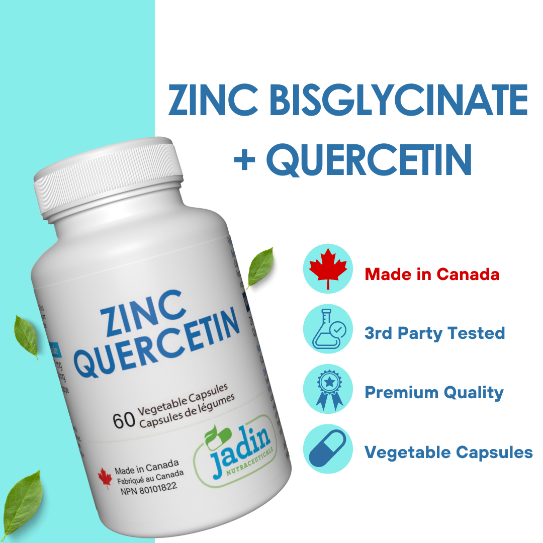 ZINC Bisglycinate + QUERCETIN – 60 Vegetable Capsules