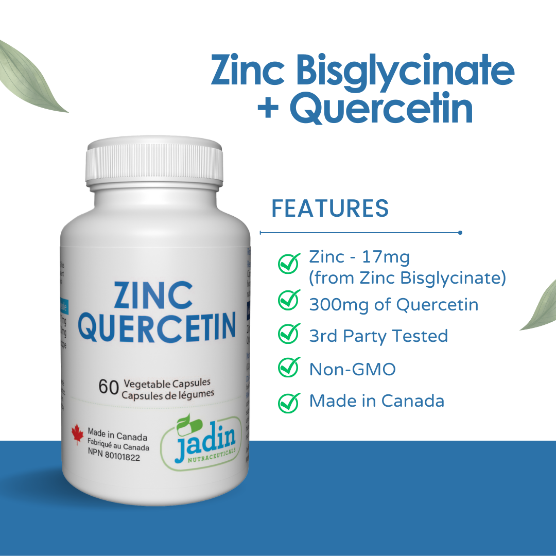 ZINC Bisglycinate + QUERCETIN – 60 Vegetable Capsules