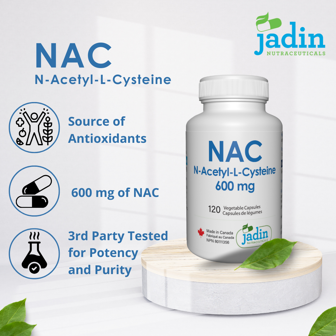 NAC (N-Acetyl-L-Cysteine) 600 mg 120 Vegetable Capsules