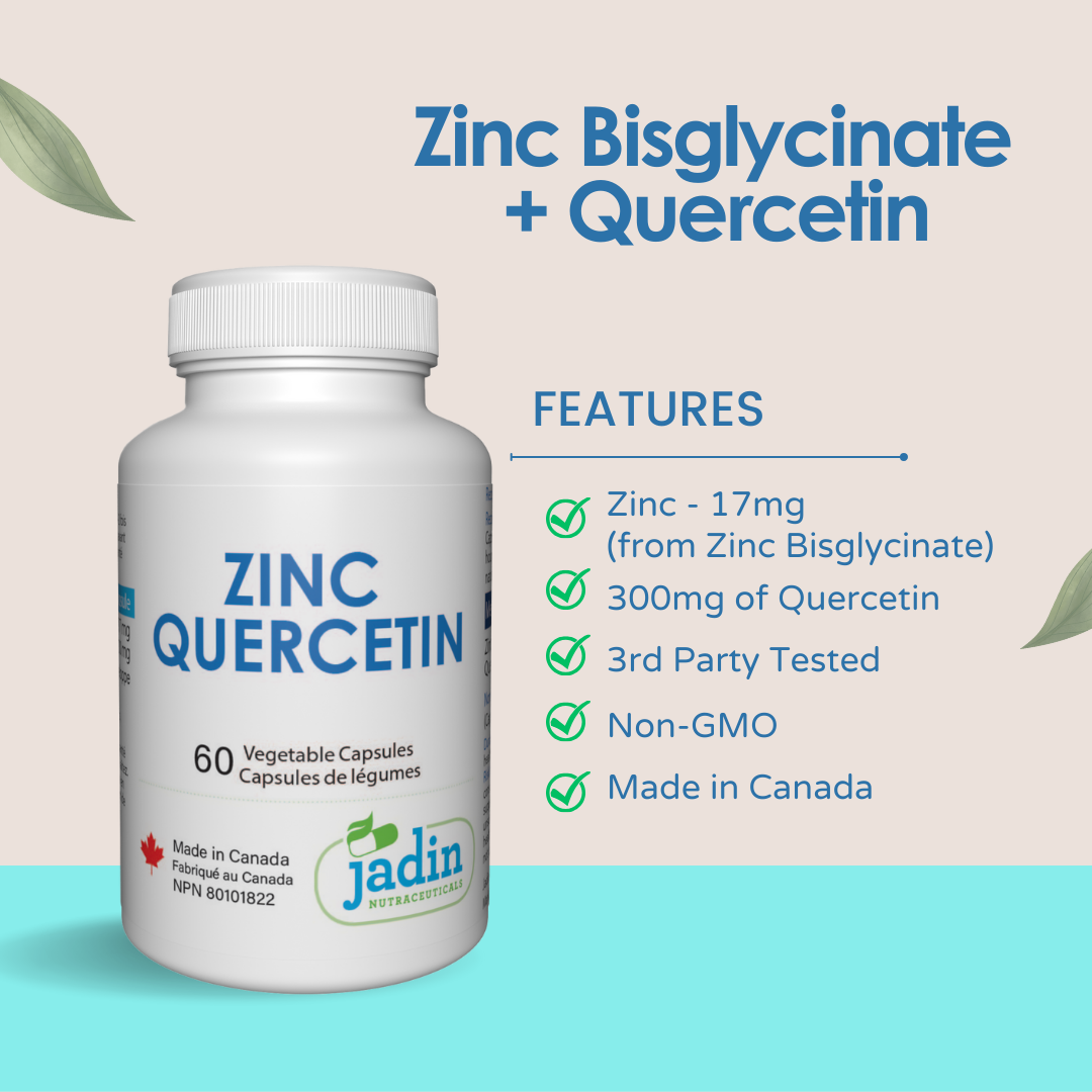 ZINC Bisglycinate + QUERCETIN – 60 Vegetable Capsules