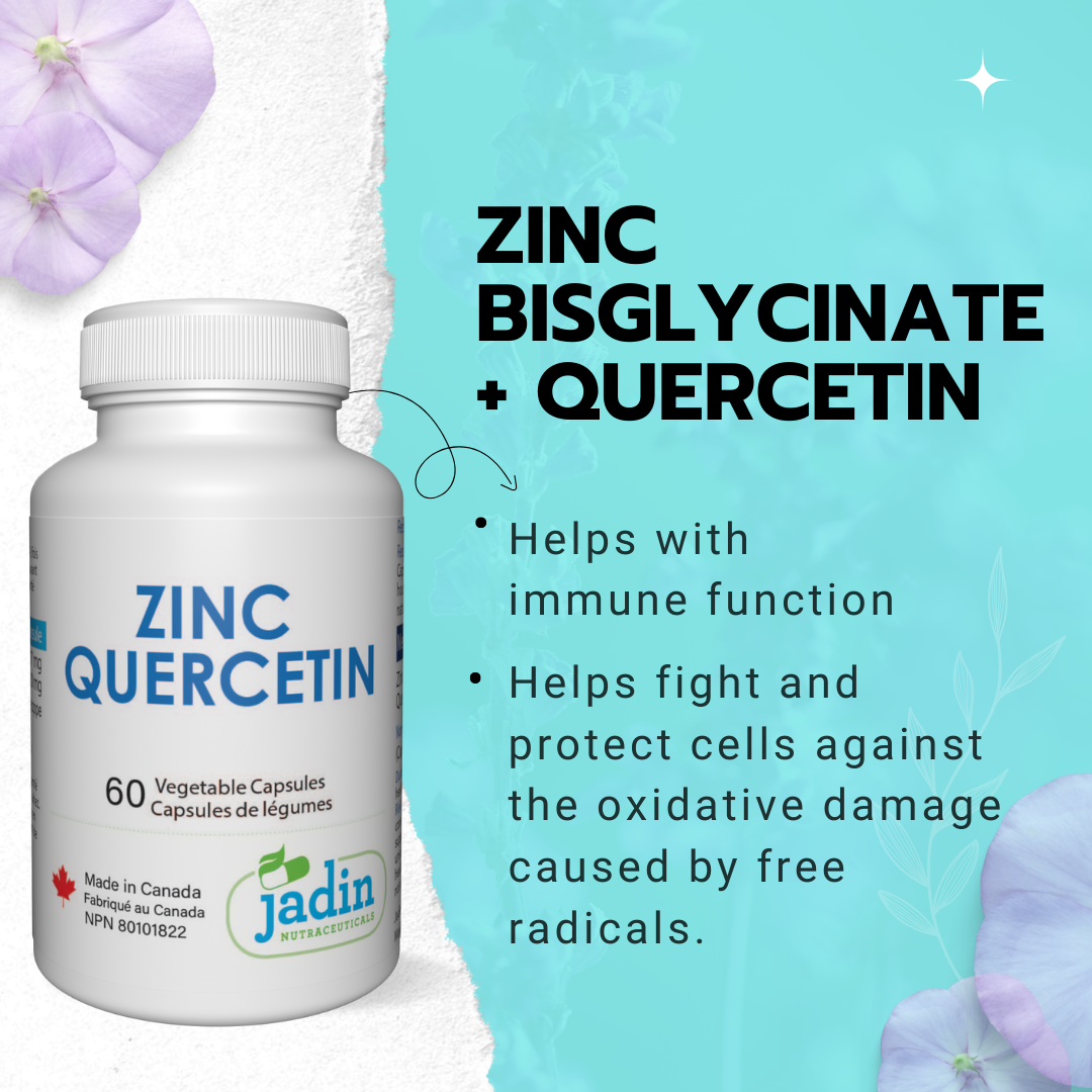 ZINC Bisglycinate + QUERCETIN – 60 Vegetable Capsules