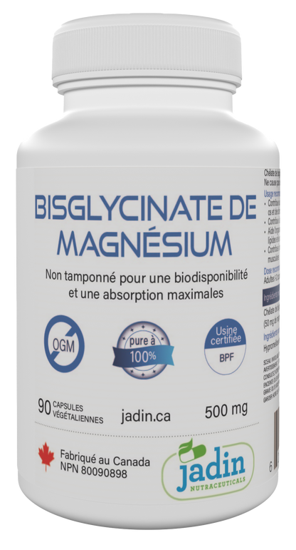 Magnesium Bisglycinate 500 mg – 100% Pure – No Fillers –   Non-Buffered – 90 Vegetable Capsules